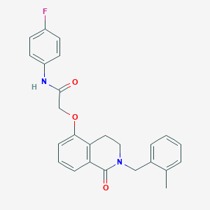 N-(4-fluorophenyl)-2-((2-(2-methylbenzyl)-1-oxo-1,2,3,4-tetrahydroisoquinolin-5-yl)oxy)acetamide