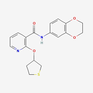 N-(2,3-dihydrobenzo[b][1,4]dioxin-6-yl)-2-((tetrahydrothiophen-3-yl)oxy)nicotinamide