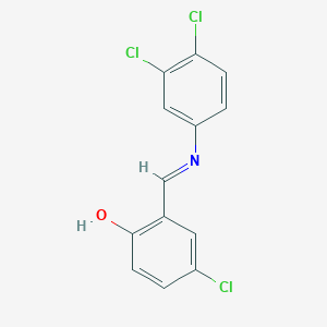4-chloro-2-{(E)-[(3,4-dichlorophenyl)imino]methyl}phenol