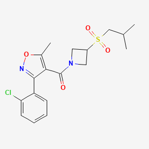 (3-(2-Chlorophenyl)-5-methylisoxazol-4-yl)(3-(isobutylsulfonyl)azetidin-1-yl)methanone