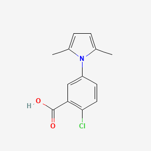 molecular formula C13H12ClNO2 B2781636 2-chloro-5-(2,5-dimethyl-1H-pyrrol-1-yl)benzoic acid CAS No. 247225-32-7