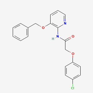 2-(4-chlorophenoxy)-N-(3-phenylmethoxypyridin-2-yl)acetamide