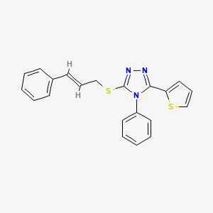 3-(cinnamylthio)-4-phenyl-5-(thiophen-2-yl)-4H-1,2,4-triazole