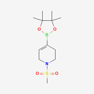 molecular formula C12H22BNO4S B2781648 1-Methanesulfonyl-4-(tetramethyl-1,3,2-dioxaborolan-2-yl)-1,2,3,6-tetrahydropyridine CAS No. 1382137-67-8