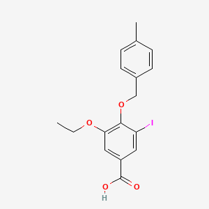 3-Ethoxy-5-iodo-4-[(4-methylbenzyl)oxy]benzoic acid
