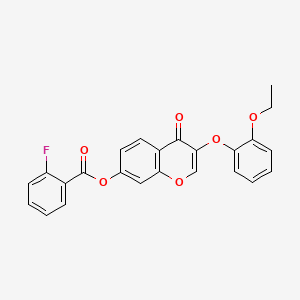 3-(2-ethoxyphenoxy)-4-oxo-4H-chromen-7-yl 2-fluorobenzoate