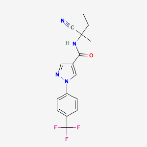 N-(2-Cyanobutan-2-yl)-1-[4-(trifluoromethyl)phenyl]pyrazole-4-carboxamide