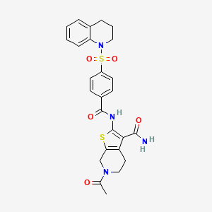 6-acetyl-2-(4-((3,4-dihydroquinolin-1(2H)-yl)sulfonyl)benzamido)-4,5,6,7-tetrahydrothieno[2,3-c]pyridine-3-carboxamide