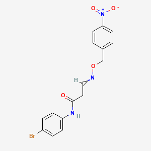 N-(4-bromophenyl)-3-[(4-nitrophenyl)methoxyimino]propanamide
