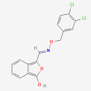 molecular formula C16H11Cl2NO3 B2781666 (3Z)-3-({[(3,4-dichlorophenyl)methoxy]amino}methylidene)-1,3-dihydro-2-benzofuran-1-one CAS No. 339023-49-3
