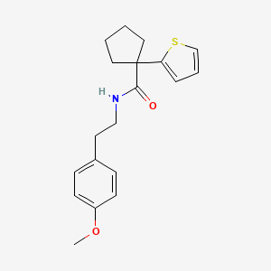N-(4-methoxyphenethyl)-1-(thiophen-2-yl)cyclopentanecarboxamide