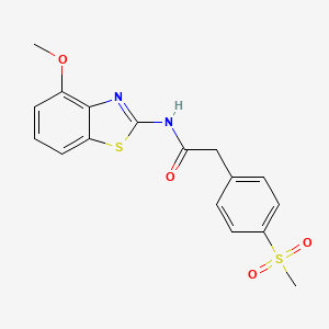 N-(4-methoxybenzo[d]thiazol-2-yl)-2-(4-(methylsulfonyl)phenyl)acetamide