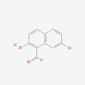molecular formula C11H7BrO2 B2781685 7-Bromo-2-hydroxynaphthalene-1-carbaldehyde CAS No. 1597710-22-9