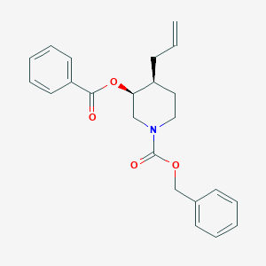 cis-Benzyl 4-allyl-3-(benzoyloxy)piperidine-1-carboxylate