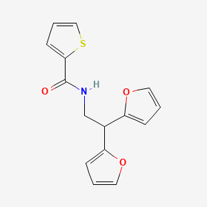 molecular formula C15H13NO3S B2781688 N-(2,2-di(furan-2-yl)ethyl)thiophene-2-carboxamide CAS No. 2097857-73-1