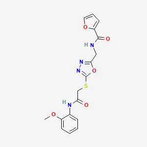 N-{[5-({2-[(2-methoxyphenyl)amino]-2-oxoethyl}thio)-1,3,4-oxadiazol-2-yl]methyl}-2-furamide
