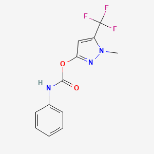 1-methyl-5-(trifluoromethyl)-1H-pyrazol-3-yl N-phenylcarbamate