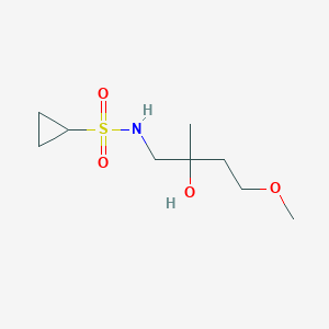 molecular formula C9H19NO4S B2781704 N-(2-Hydroxy-4-methoxy-2-methylbutyl)cyclopropanesulfonamide CAS No. 1695648-32-8