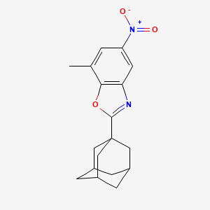 7-Methyl-5-nitro-2-[(3s,5s,7s)-tricyclo[3.3.1.1~3,7~]dec-1-yl]-1,3-benzoxazole