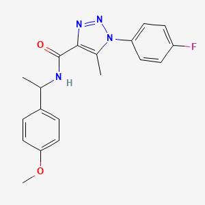 [1-(4-fluorophenyl)-5-methyl(1,2,3-triazol-4-yl)]-N-[(4-methoxyphenyl)ethyl]ca rboxamide