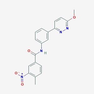 molecular formula C19H16N4O4 B2781725 N-[3-(6-methoxypyridazin-3-yl)phenyl]-4-methyl-3-nitrobenzamide CAS No. 899954-18-8