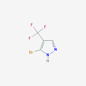 molecular formula C4H2BrF3N2 B2781726 3-bromo-4-(trifluoromethyl)-1H-pyrazole CAS No. 1936710-01-8
