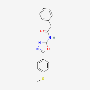 molecular formula C17H15N3O2S B2781730 N-(5-(4-(methylthio)phenyl)-1,3,4-oxadiazol-2-yl)-2-phenylacetamide CAS No. 886919-54-6