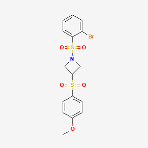 1-((2-Bromophenyl)sulfonyl)-3-((4-methoxyphenyl)sulfonyl)azetidine