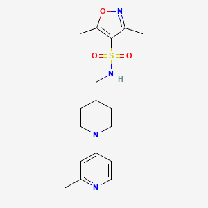 3,5-dimethyl-N-((1-(2-methylpyridin-4-yl)piperidin-4-yl)methyl)isoxazole-4-sulfonamide