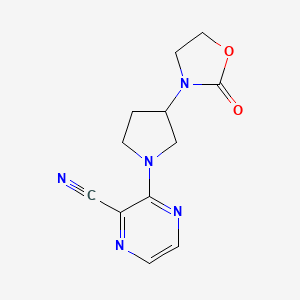 3-[3-(2-Oxo-1,3-oxazolidin-3-yl)pyrrolidin-1-yl]pyrazine-2-carbonitrile