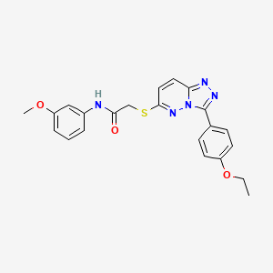 molecular formula C22H21N5O3S B2781793 2-((3-(4-ethoxyphenyl)-[1,2,4]triazolo[4,3-b]pyridazin-6-yl)thio)-N-(3-methoxyphenyl)acetamide CAS No. 852436-75-0