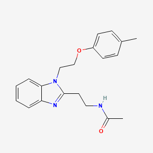 molecular formula C20H23N3O2 B2781804 N-(2-{1-[2-(4-methylphenoxy)ethyl]-1H-benzimidazol-2-yl}ethyl)acetamide CAS No. 838884-87-0
