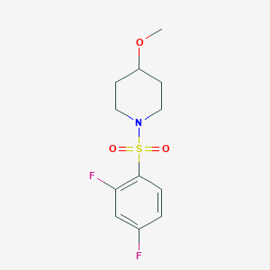 molecular formula C12H15F2NO3S B2781805 1-((2,4-Difluorophenyl)sulfonyl)-4-methoxypiperidine CAS No. 1235390-53-0