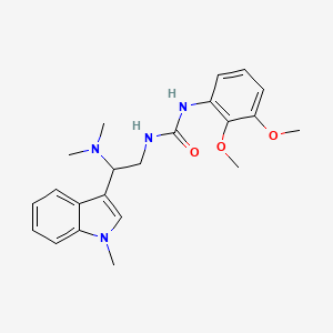 molecular formula C22H28N4O3 B2781807 1-(2,3-dimethoxyphenyl)-3-(2-(dimethylamino)-2-(1-methyl-1H-indol-3-yl)ethyl)urea CAS No. 1396673-67-8