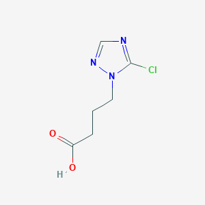 molecular formula C6H8ClN3O2 B2781812 4-(5-chloro-1H-1,2,4-triazol-1-yl)butanoic acid CAS No. 1555626-06-6