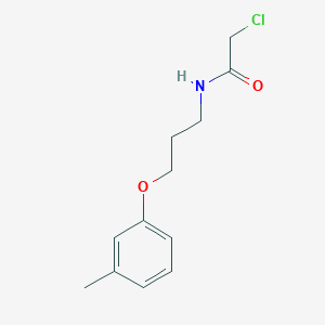 molecular formula C12H16ClNO2 B2781834 2-chloro-N-[3-(3-methylphenoxy)propyl]acetamide CAS No. 1225480-24-9