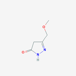 molecular formula C5H8N2O2 B2781836 3-(methoxymethyl)-1H-pyrazol-5(4H)-one CAS No. 264209-20-3