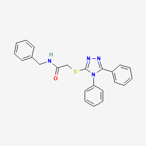 molecular formula C23H20N4OS B2781844 N-benzyl-2-[(4,5-diphenyl-4H-1,2,4-triazol-3-yl)sulfanyl]acetamide CAS No. 435338-11-7