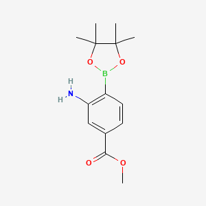 molecular formula C14H20BNO4 B2781845 Methyl 3-amino-4-(4,4,5,5-tetramethyl-1,3,2-dioxaborolan-2-yl)benzoate CAS No. 850689-26-8