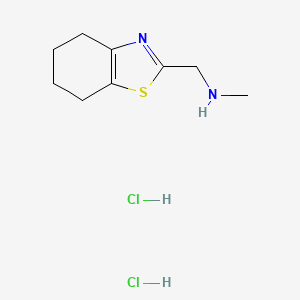 molecular formula C9H16Cl2N2S B2781848 N-Methyl-1-(4,5,6,7-tetrahydro-1,3-benzothiazol-2-yl)methanamine dihydrochloride CAS No. 1269036-35-2
