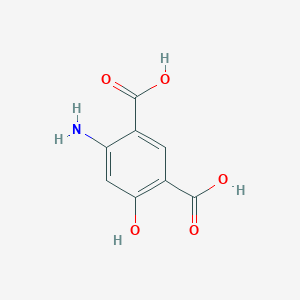 molecular formula C8H7NO5 B2781853 4-Amino-6-hydroxybenzene-1,3-dicarboxylic acid CAS No. 15540-79-1