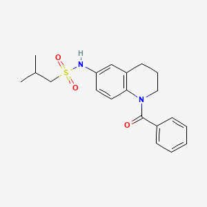 molecular formula C20H24N2O3S B2781863 N-(1-benzoyl-1,2,3,4-tetrahydroquinolin-6-yl)-2-methylpropane-1-sulfonamide CAS No. 946258-93-1