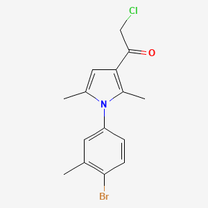 molecular formula C15H15BrClNO B2781864 1-[1-(4-bromo-3-methylphenyl)-2,5-dimethyl-1H-pyrrol-3-yl]-2-chloroethan-1-one CAS No. 757221-60-6