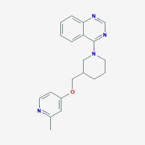 molecular formula C20H22N4O B2781867 4-[3-[(2-Methylpyridin-4-yl)oxymethyl]piperidin-1-yl]quinazoline CAS No. 2380069-94-1