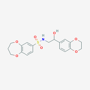 molecular formula C19H21NO7S B2781875 N-[2-(2,3-dihydro-1,4-benzodioxin-6-yl)-2-hydroxyethyl]-3,4-dihydro-2H-1,5-benzodioxepine-7-sulfonamide CAS No. 2034313-76-1