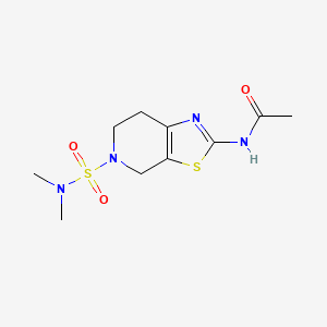molecular formula C10H16N4O3S2 B2781877 N-(5-(N,N-dimethylsulfamoyl)-4,5,6,7-tetrahydrothiazolo[5,4-c]pyridin-2-yl)acetamide CAS No. 1448071-63-3