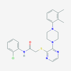molecular formula C24H26ClN5OS B2781890 N-(2-chlorophenyl)-2-({3-[4-(2,3-dimethylphenyl)piperazin-1-yl]pyrazin-2-yl}sulfanyl)acetamide CAS No. 1031954-61-6