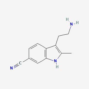 B2781893 3-(2-Aminoethyl)-2-methyl-1H-indole-6-carbonitrile CAS No. 1019108-58-7