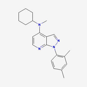 molecular formula C21H26N4 B2781902 N-cyclohexyl-1-(2,4-dimethylphenyl)-N-methyl-1H-pyrazolo[3,4-b]pyridin-4-amine CAS No. 912905-93-2