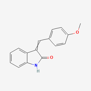 molecular formula C16H13NO2 B2781921 3-(4-Methoxybenzylidene)-oxindole CAS No. 55160-02-6